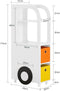 Sobuy Kinder Boekenkast - Wit - 50x26x110 cm