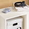 SoBuy Printertafel - FBT129-W - Onderstel met 2 Laden - 60 x 35 x 71 cm - Wit