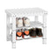 SoBuy - Schoenenrek met bankje - Wit - 50x29x45 cm