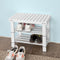 SoBuy - Schoenenrek met bankje - Wit - 50x29x45 cm