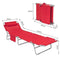 Sobuy tuin ligstoelen - 2 stuk - Rood - 195x62x29 cm