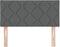 vidaXL - Hoofdbord - Diamant - Blokken - Ontwerp - Donkergrijs - 100 - cm - Stof