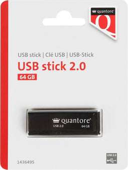 USB-stick Quantore 64GB 2.0 zwart | 400 stuks