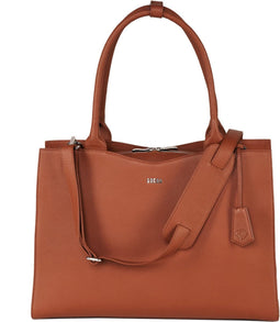 SOCHA Leren Dames Laptoptas 15.6 inch Diamond Edition Cognac
