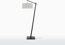 GOOD&MOJO Vloerlamp Andes - Zwart/Naturel - 72x47x176cm - Scandinavisch,Bohemian - Staande lampen voor Woonkamer - Slaapkamer