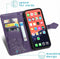 iMoshion Hoesje Geschikt voor iPhone 13 Pro Hoesje Met Pasjeshouder - iMoshion Mandala Bookcase - Paars