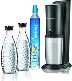 SodaStream Crystal Megapack - Zwart - Incl 2 glazen karaffen