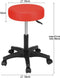 Casaria Verstelbare Draaikruk - Hoogte 46-60cm - 360° Draaibaar - Rood
