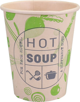 Soepbeker | Karton + PE | 250ml | 8oz | sleeve met 50 stuks