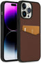 Accezz iPhone 14 Pro Max - Premium Leather Card Slot Backcover - Echt Nappa leer - Bruin