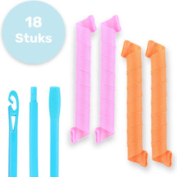 Soft & Silky - Heatless Curls - 18 stuks - 45cm - Hair Curler - Haar rollers - Krullen Zonder Hitte - Krulspelden