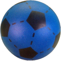 Softbal foam - voetbal print - blauw - zacht - diameter 20 cm - speelgoed ballen
