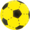 Softbal foam - voetbal print - geel- zacht - diameter 20 cm - speelgoed ballen