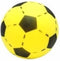 Softbal foam - voetbal print - geel- zacht - diameter 20 cm - speelgoed ballen