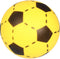 Softbal foam - voetbal print - geel- zacht - diameter 20 cm - speelgoed ballen