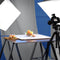 softbox set fotolamp 95W E27 3000~6500K dimbare LED-lamp verstelbaar statief voor fotostudio, video-opname, productfotografie met 2 op afstand bedienbare draagtassen