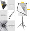 softbox set fotolamp 95W E27 3000~6500K dimbare LED-lamp verstelbaar statief voor fotostudio, video-opname, productfotografie met 2 op afstand bedienbare draagtassen