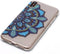Softcase mandala bloem blauw hoes Geschikt voor iPhone X / XS