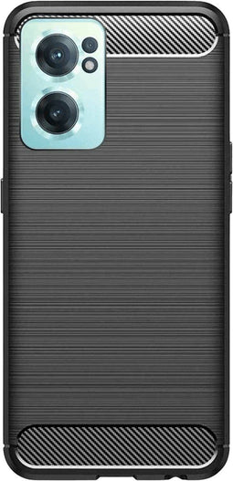 Just in Case OnePlus Nord CE 2 - Backcover - TPU met carbonprint - Zwart