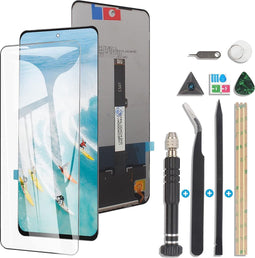 NFC-schermvervanging LCD-scherm Touchscreen Digitizer-montage met kit voor Xiaomi Poco X3/Poco X3 Pro Poco X3 / Mi 10T Lite (zwart)