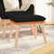 vidaXL - Voetenbank - 45x29,5x35 - cm - stof - en - kunstleer - zwart