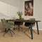 Eettafel Sara 180 cm - Eettafel zwart - Eettafel mangohout - eettafel