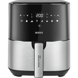 SOGO Human Technology FRE-SS-10830 Airfryer 5 l 1450 W RVS, Zwart