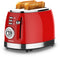 SOGO - Retro Broodrooster - 6 Warmteniveaus - 2 Extra Brede Sleuven - 1630W - Reheat en Ontdooi-functie