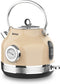 SOGO Retro Waterkoker Snoerloos RVS - 1.8 Liter - Met Thermometer - 2200W - Beige