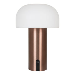 Soham Led Lamp - Lamp, White/copper, Rechargeable,