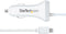 Startech.com USBLT2PCARW2 - USB Autolader - 12W met 1m Lightning Spiraalkabel - Wit