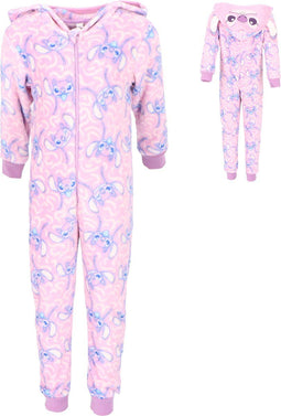 Lilo & Stitch Coral-Fleece Onesie - Kinderen - Angel - Roze - Maat 110/116