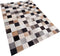 SOKE - Patchwork vloerkleed - Bruin - 200 x 300 cm - Koeienhuid leer