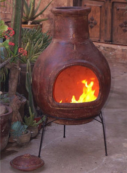 Sol-y-Yo Chimenea Mexicaanse terracotta kachel Jumbo (rood,