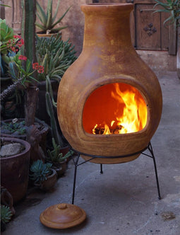 Sol-y-Yo Mexicaanse terracotta kachel Jumbo (geel) 115 cm