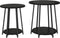 vidaXL - Salontafel - Set - van - 2 - - - Zwart - Eikenhout - en - Metaal