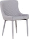 SOLANO - Eetkamerstoel - Grijs - Polyester