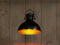 Solar hanglamp/lampenkap zwart met goud indoor/outdoor 23 cm - Verlichting geschikt voor buiten - Tuinverlichting