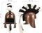 Soldatenhelm Grieks replica LARP staal koperkleurig