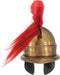Soldatenhelm Grieks replica LARP staal messingkleurig