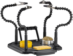 Soldering aid with 4 flexible arms, ideal for delicate soldering and craft work, including accessori