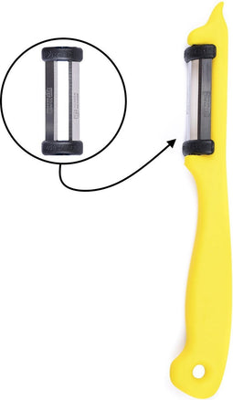 Solingen Dunschiller Dubbel Mes - voor Fruit- en Groenteschiller - Kunststof - Geel