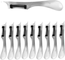 Solingen Dunschiller Star - Dubbel Mes - 19 cm - Bi-Color - Wit met Grijs - 10 stuks