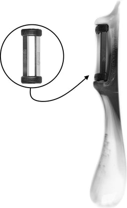 Solingen Dunschiller Star - Dubbel Mes - 19 cm - Bi-Color - Wit met Zwart