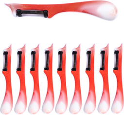 Solingen Dunschiller Star - Dubbel Mes - 19 cm - Bi-Color - Wit met Rood - 10 stuks