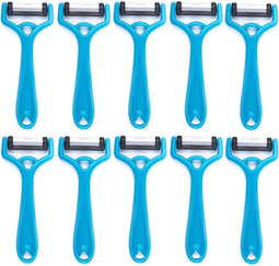 Solingen Dunschiller Uno Y-Model - Kunststof - Mes 4,2 cm - Blauw - 10 stuks