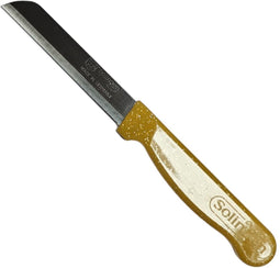 Solingen Kartelmes - Tomatenmes met Kartel - Robuust Handvat - RVS - 18.5 cm met "Blade Cover" - Goud Glitter