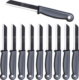 Solingen Kartelmes - Tomatenmes met Kartel - RVS - 18,5 cm met "Blade Cover" - Grijs - 10 stuks