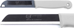 Solingen Kartelmes - Tomatenmes met Kartel - RVS - 18,5 cm met "Blade Cover" - Geel