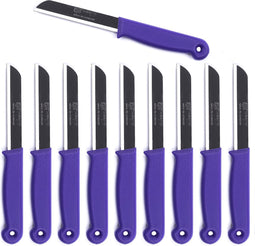 Solingen Kartelmes - Tomatenmes met Kartel - RVS - 18,5 cm met "Blade Cover" - Paars - 10 stuks